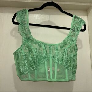 Victoria's Secret Mint Green Lace Bra